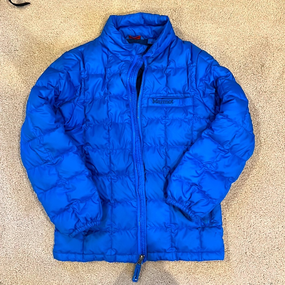 Boys blue marmot puffer - size M